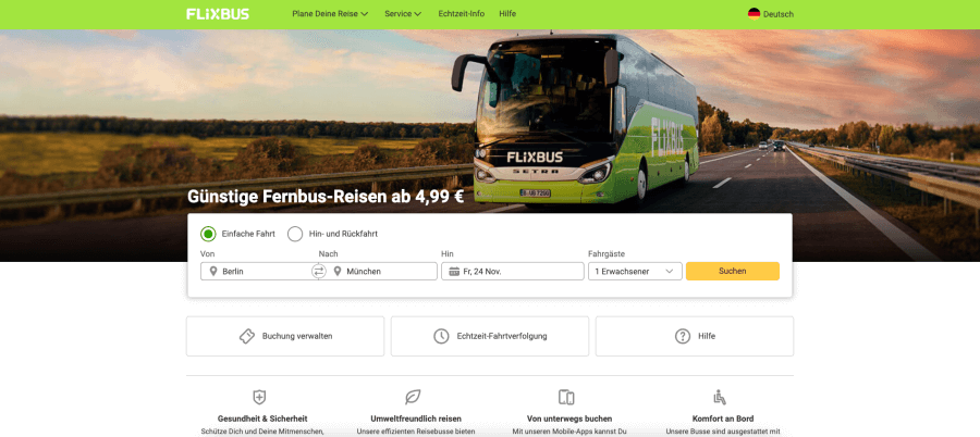 Flixbus- Website